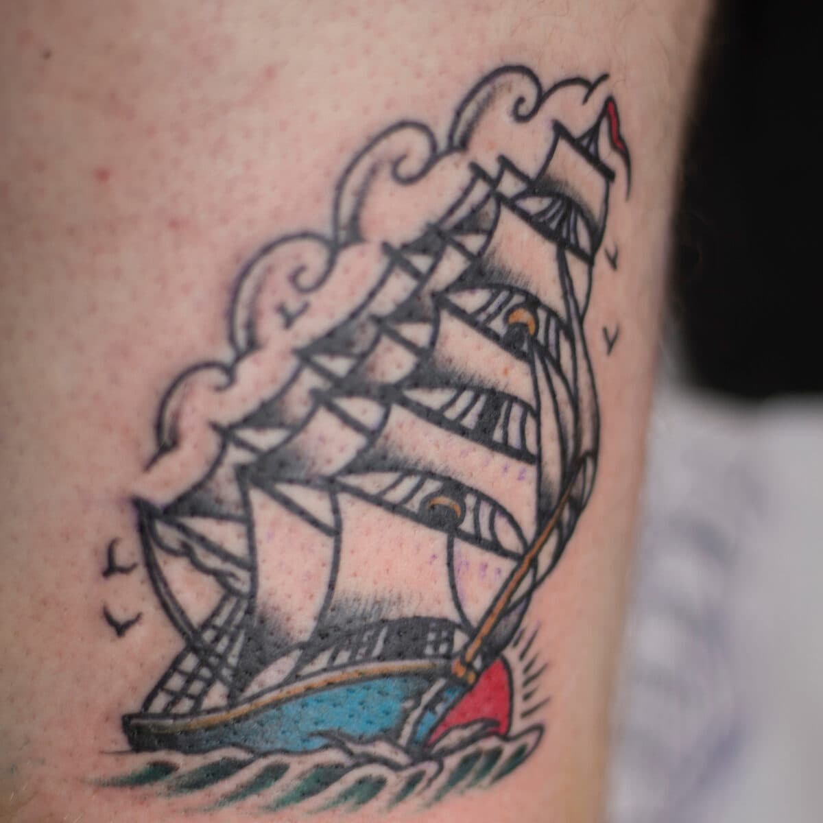 Ship in full sail